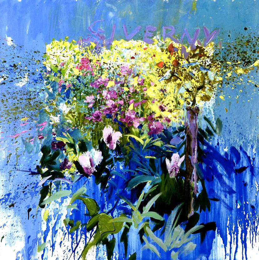 ホアキン・トレンツ・リャドの絵画作品　タイトルは、ジヴェルニーの花II Flores de Giverny II